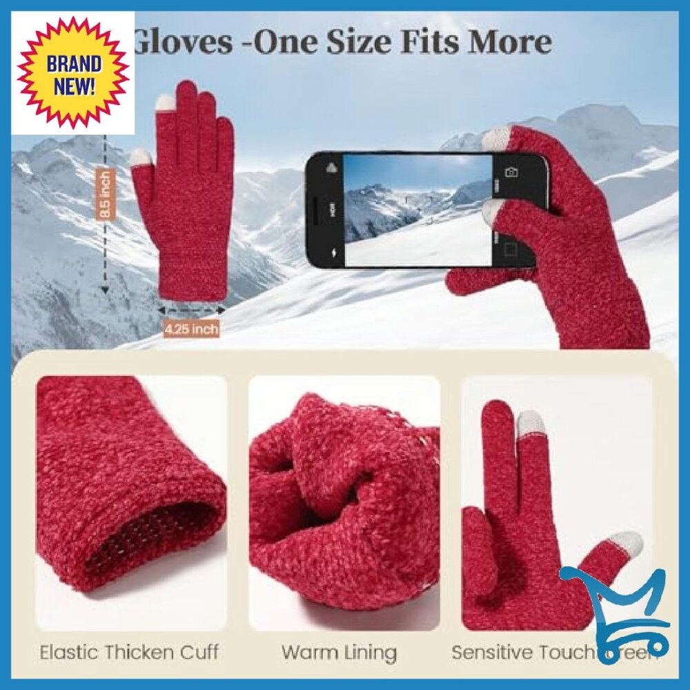 Warm Winter Set with Touchscreen Gloves, Beanie, … - image 5